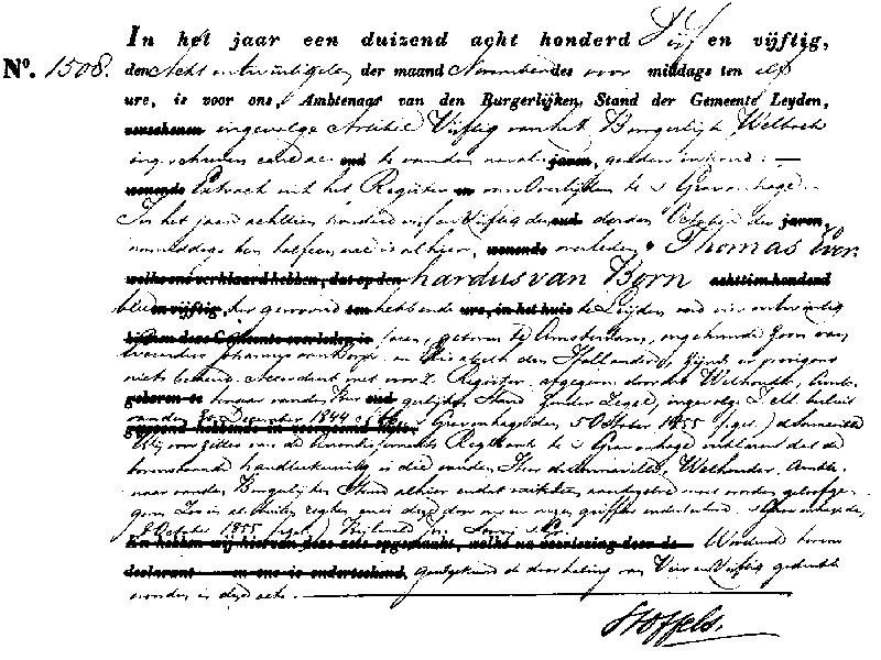 18551128 BS ovl akte 1508 Thomas E zv EJ v Born - E d Hollander